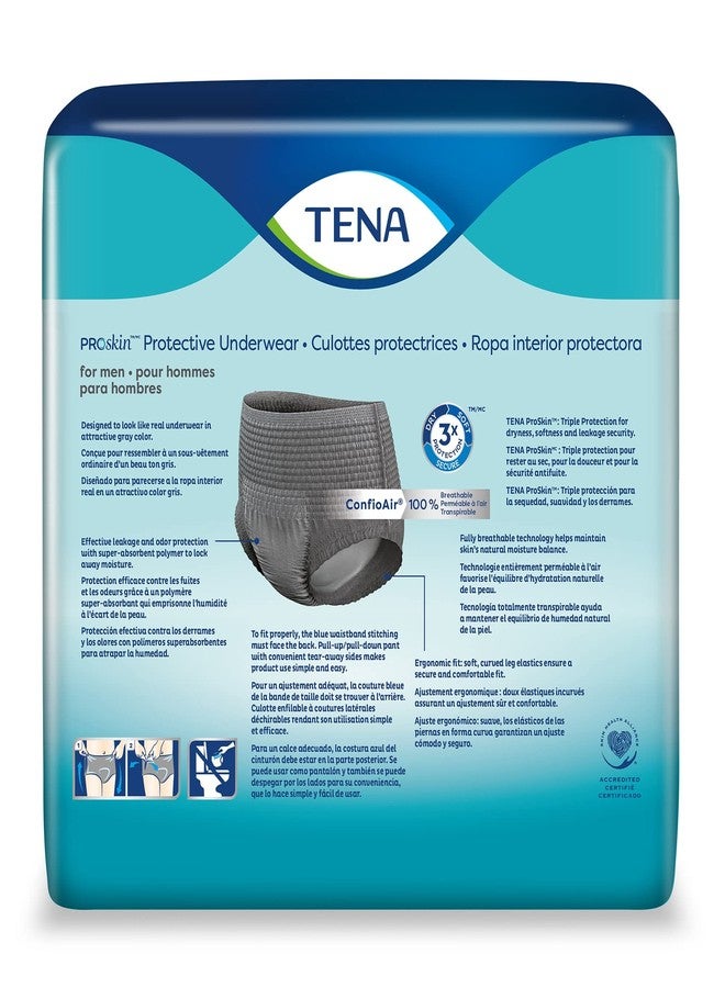 TENA ProSkin Protective Disposable Underwear Male Pull On with Tear Away Seams Large, Maximum, 18 Ct - Image 4